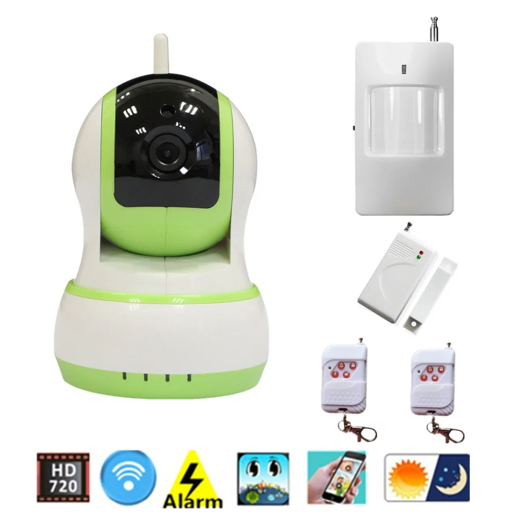 Ip Camera Wifi 720p Cctv Security Home for Baby Care Anti-thief App Monitor Camaras de seguridad with alarme 433mhz sensors.-KLN |