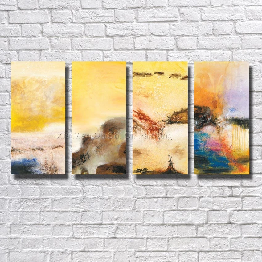 

4 Peices BA Oil Painting High Quality100% Hand painted Abstract Oil Painting Modern Living Room Decor Wall Picture no Framed