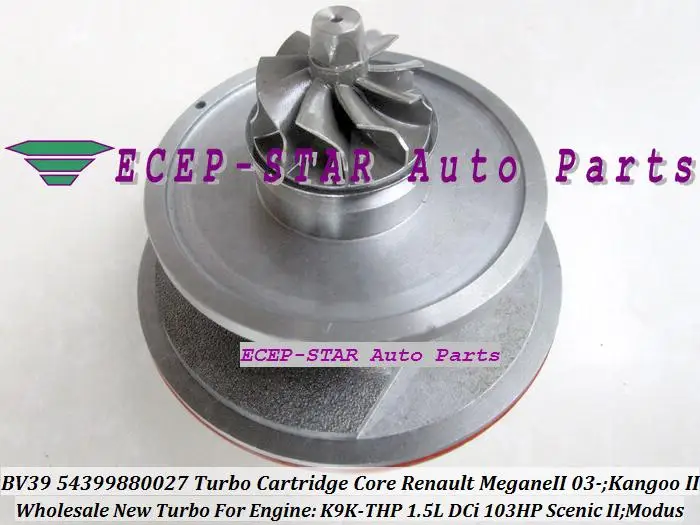 KP39 54399880027 54399700027 Turbo CHRA Cartridge Turbocharger Core Renault Megane II 2003- Kangoo II Scenic II Modus K9K-THP 1.5L DCi 103HP (5)