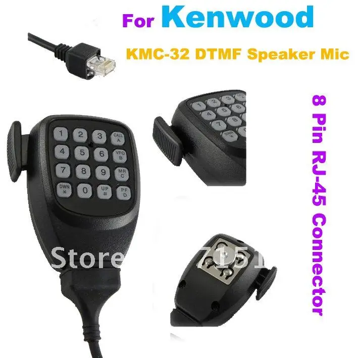 Microfone para Kenwood Frete Grátis Dtmf Função Chaves 8 Pinos Rj-45 Plug Speaker Tk768g - Tk868g Tm271 Tm471 Tk7160e Kmc-32 1 Telefonia e Comunicação