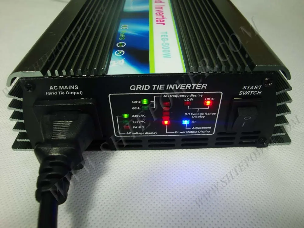 На сетке солнечной инвертор 500 w с блоком питания постоянного тока для 22 в-60 в вход переменного тока для адаптера переменного 240 v Выход