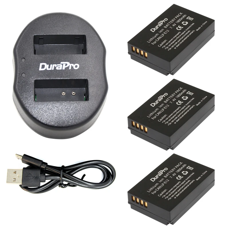 3 шт. LP-E12 LPE12 LP E12 батареи+ USB двойной Зарядное устройство для Canon M 100D поцелуй X7 Rebel SL1 EOS M10 DSLR Камера