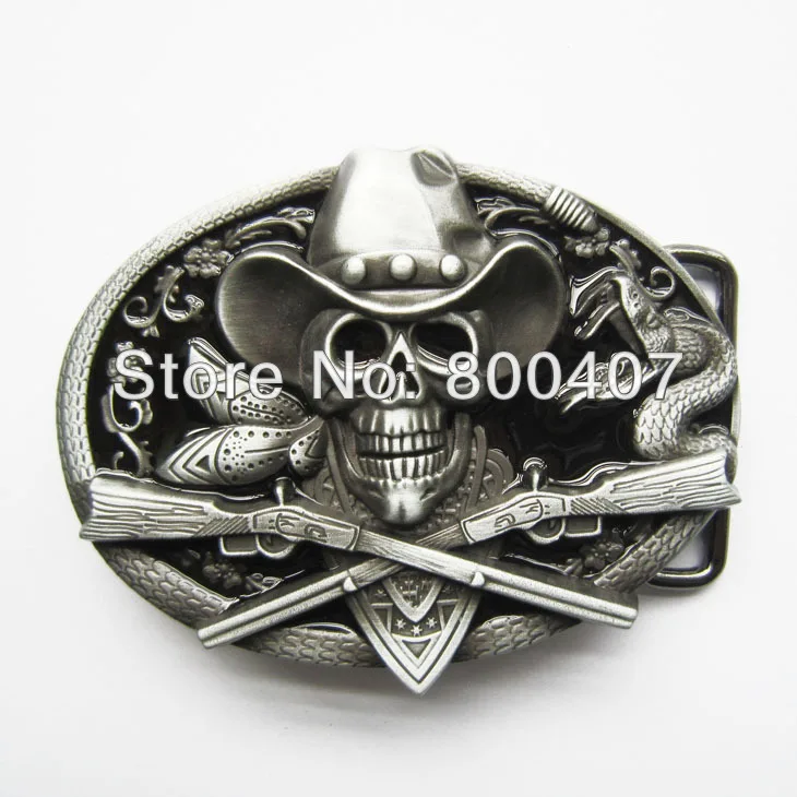 Розничная Hebilla De Metal Para Cinturon револьверов Y Calavera ремень пряжка BUCKLE-SK036