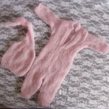 Для новорожденных, мохер, Вязаный комбинезон, трикотажный комбинезон, детский наряд, реквизит