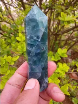 

sale 85g natural quartz green flourite crystal healing wands crystal point for gifts