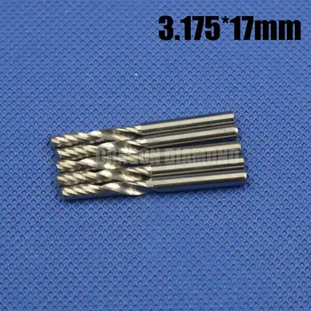 

10pcs 3.175*17mm Carbide CNC Milling Cutters Tools Single Flute Spiral Bit Router End Mill