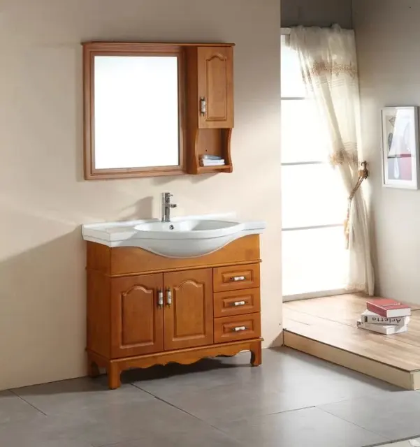 Soild baño de madera / tocador precio de fábrica 0283 103 1 en de en