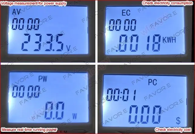 plug-in single phase digital display power meter - AU plug