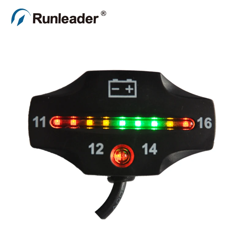 RL-BI006 Runleader 12 В измеритель заряда батареи индикатор заряда батареи для мотоцикла мотокросса трактора ATV тележки для гольфа