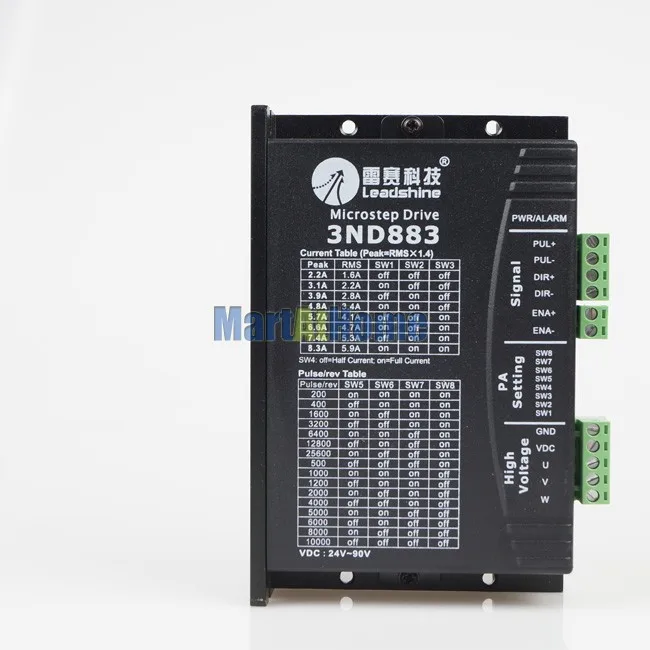 Leadshine 3ND883 CNC микро шаговый двигатель драйвер 3-фазный 80 VDC 8.3A(амплитудно-модулируемый сигнал 5.9A) 300 кГц# SM356@ CF