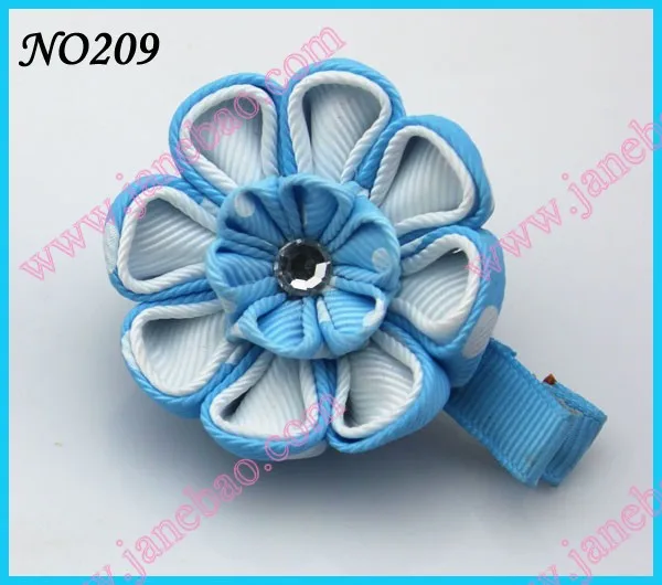 Новые 280 шт. " два слоя Kanzashi цветок заколки моды девушка Bow заколки