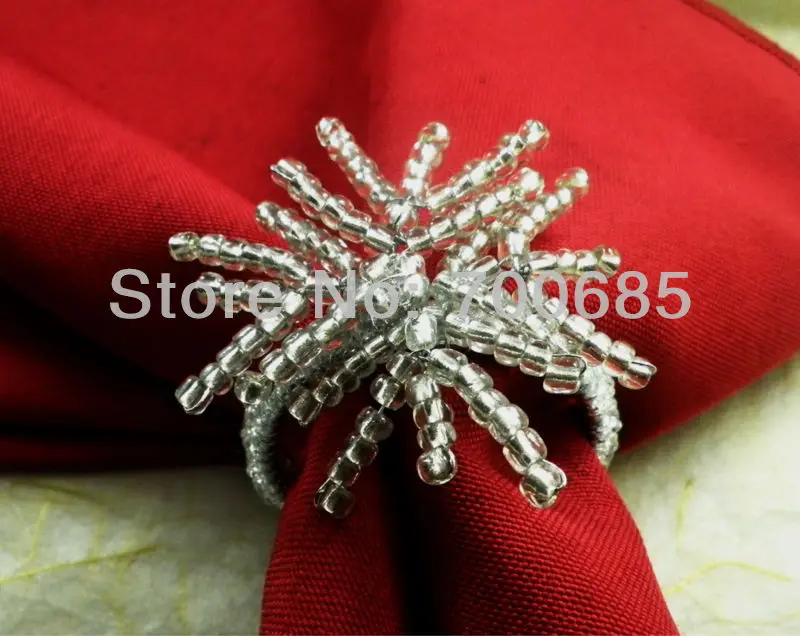 Продано на Aliexpress бисером кольцо для свадебных салфеток