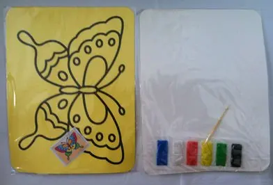 100pcs/lot DIY Color Sand art kits, kids party toys, Many degisns mixed_toyo, children outdoor toys