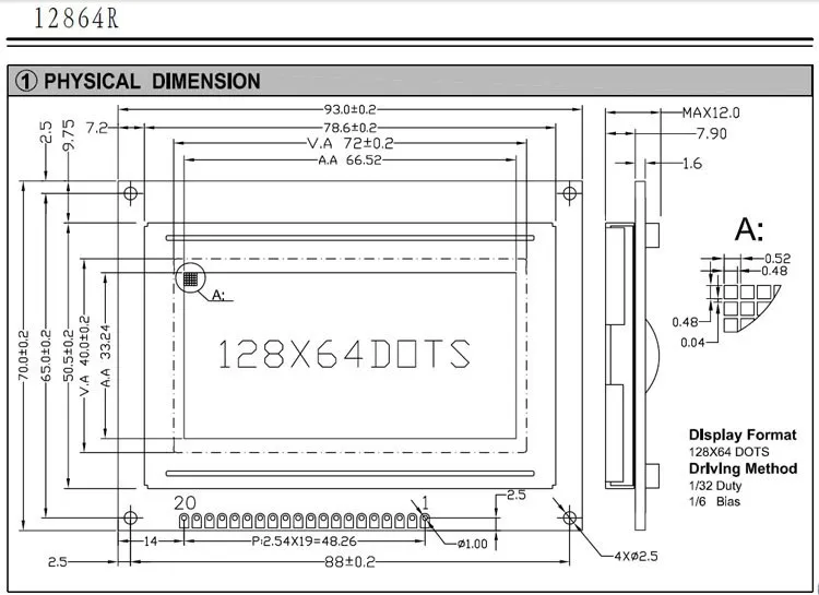 2 шт./лот LCM12864R 128x64 точек Графический желтый и зеленый цвета Цвет Подсветка ЖК-дисплей Дисплей модуль ST7920 контроллер