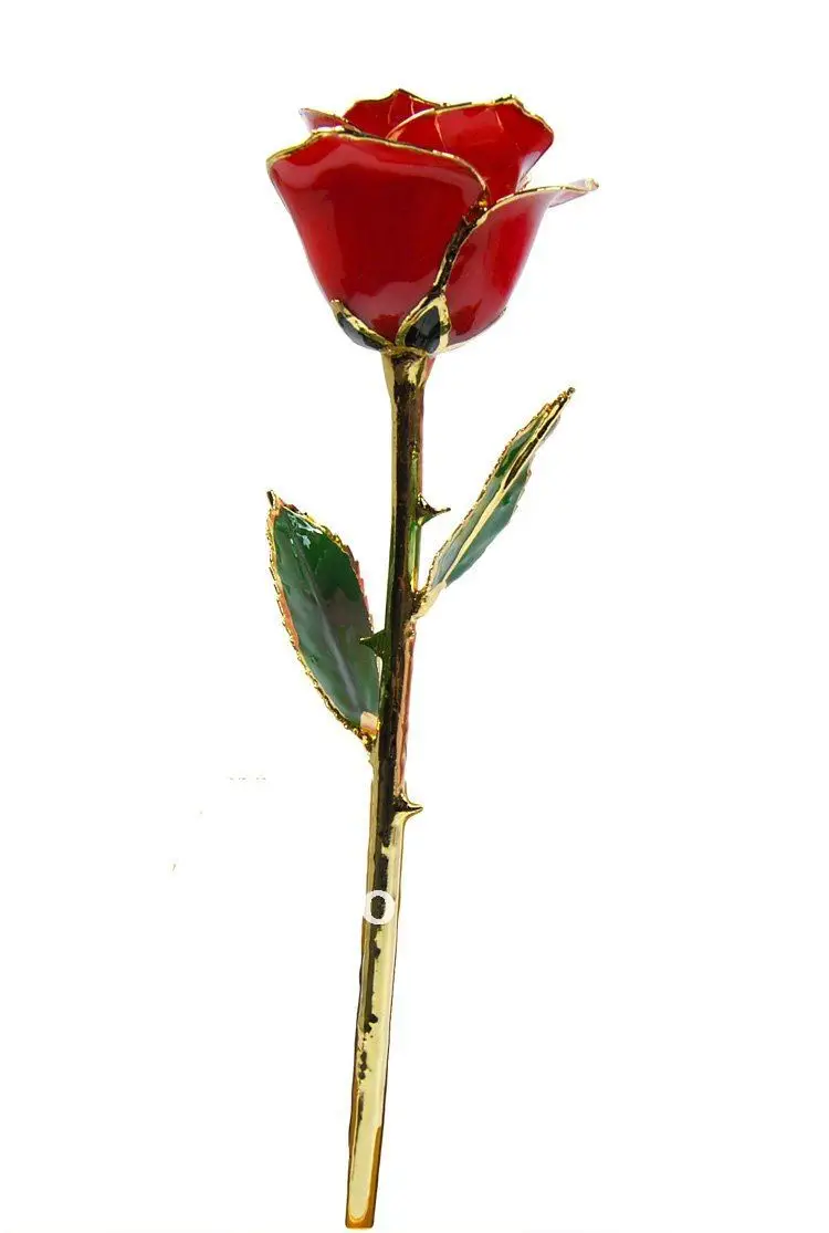 Valentines Day Gift 12inch Length Real Rose Dipped In 24k Gold Free Bo 9