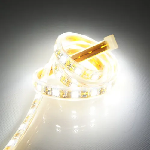 Waterproof-IP68 1 м DC 12 В SMD5050 гибкий светодиодный полосы 60 светодиодный ы за метр, белый, красный, зеленый, синий, желтый, RGB, Медь фон