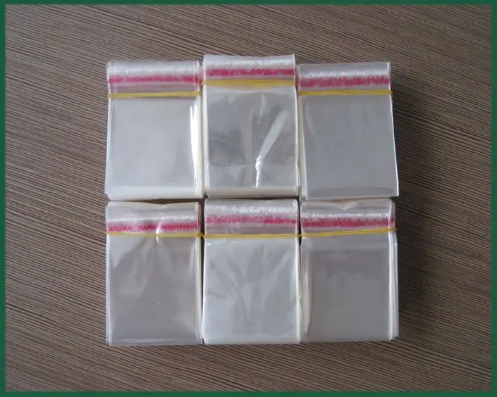 2000x поли мешок в Размер 3 x5cm в прозрачный цвет с самоклеющейся уплотнением