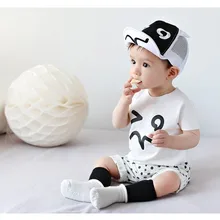 Children cap baby girl and boy hat summer sun hat sun baby black and white flanging cap
