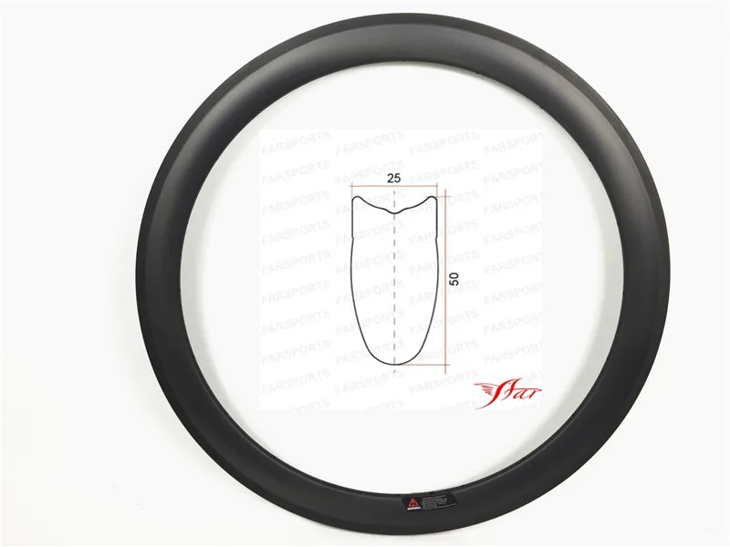 Factory price carbon road tubular rim 700C 50mm x 25mm carbon cycling