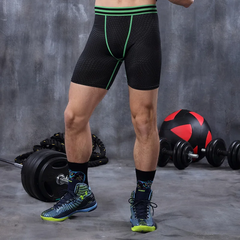 New Arrival Man Fitness Short Pants High Elastic Compression Quickly Dry Trousers Bodybuilding Tight Pants MA24