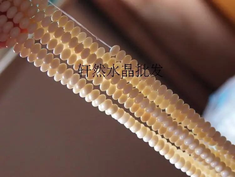 DIY естественно хрустальные бусины 6*4 мм suanpan полуфабрикаты белый коралл свободные шарики
