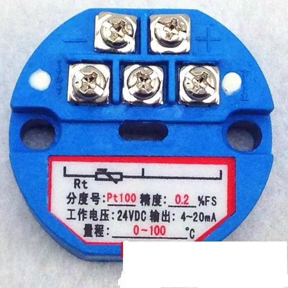 2 шт х PT100 Температура Передатчик датчик 0-5 V, 0-10 V выход-50-100 градусов, 0-100200300500 градусов