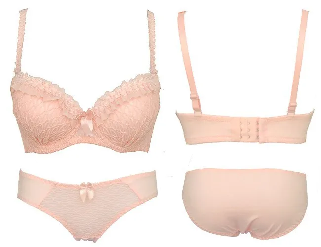 Free shipping 2014 new arrival, candy-colored lace push up sexy bra set, white, blue, pink brassiere & bra brief sets13