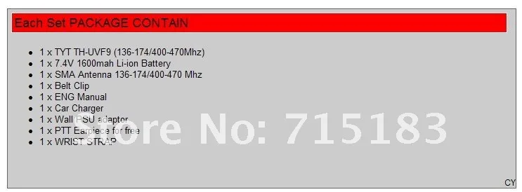 Новое поступление TYT TH-UVF9 двухдиапазонный VHF/UHF 136-174 МГц и 400-470 МГц 5 Вт портативный двухсторонний радиоприемник