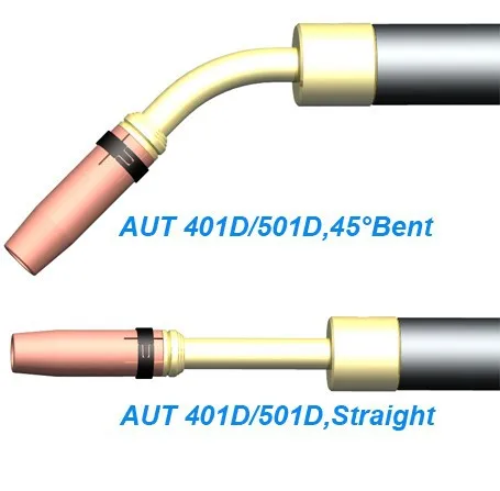 Binzel AUT 501D прямо МиГ Сварочные горелки, 3 м кабель с водяным охлаждением с евро разъем подключения