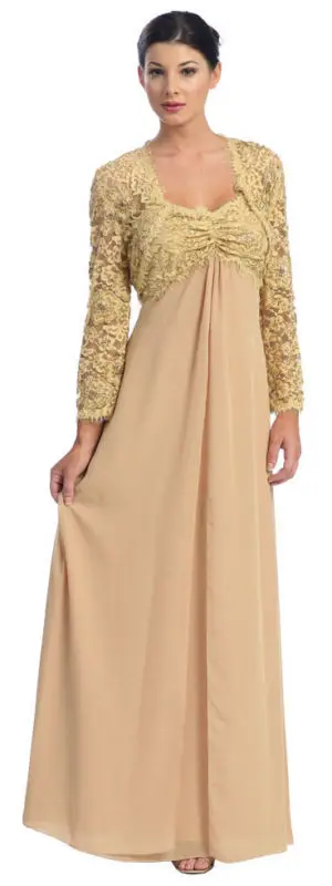 2013 плюс размер vestidos formales шифоновое свадебное платье с длинными рукавами платья для матери невесты с кружевной курткой