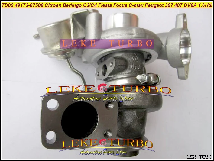 TD025 49173-07508 49173-07506 Turbo turbocharger For Citroen Berlingo C3 C4 FORD Fiesta Focus C-MAX Peugeot 307 407 DV6A 1.6L HDi (1)