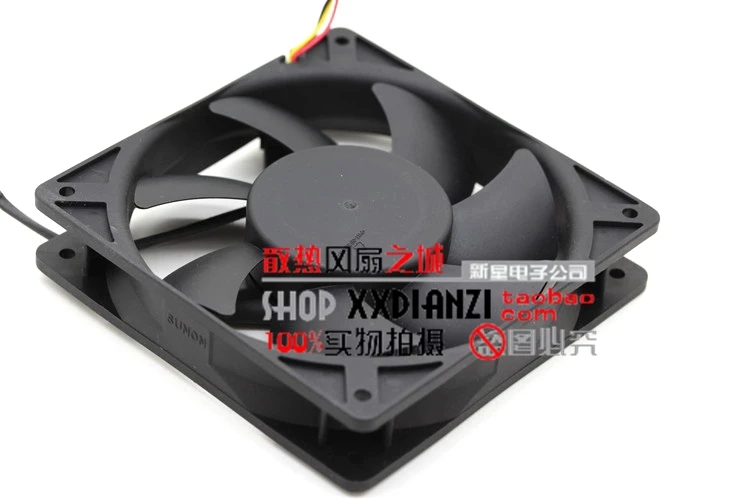 Sunon KDE1212PTB2 12025 12 V 2,6 W три проводной вентилятор стойло предупреждение