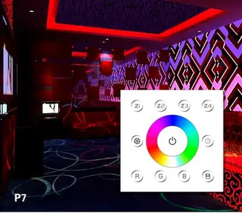 

P7 AC85-265V multizone contol rgb touch panel RGB dmx control dimmer