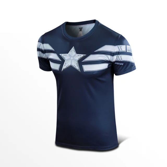 Косплей Капитан Америка Одежды - Цвет: short sleeve