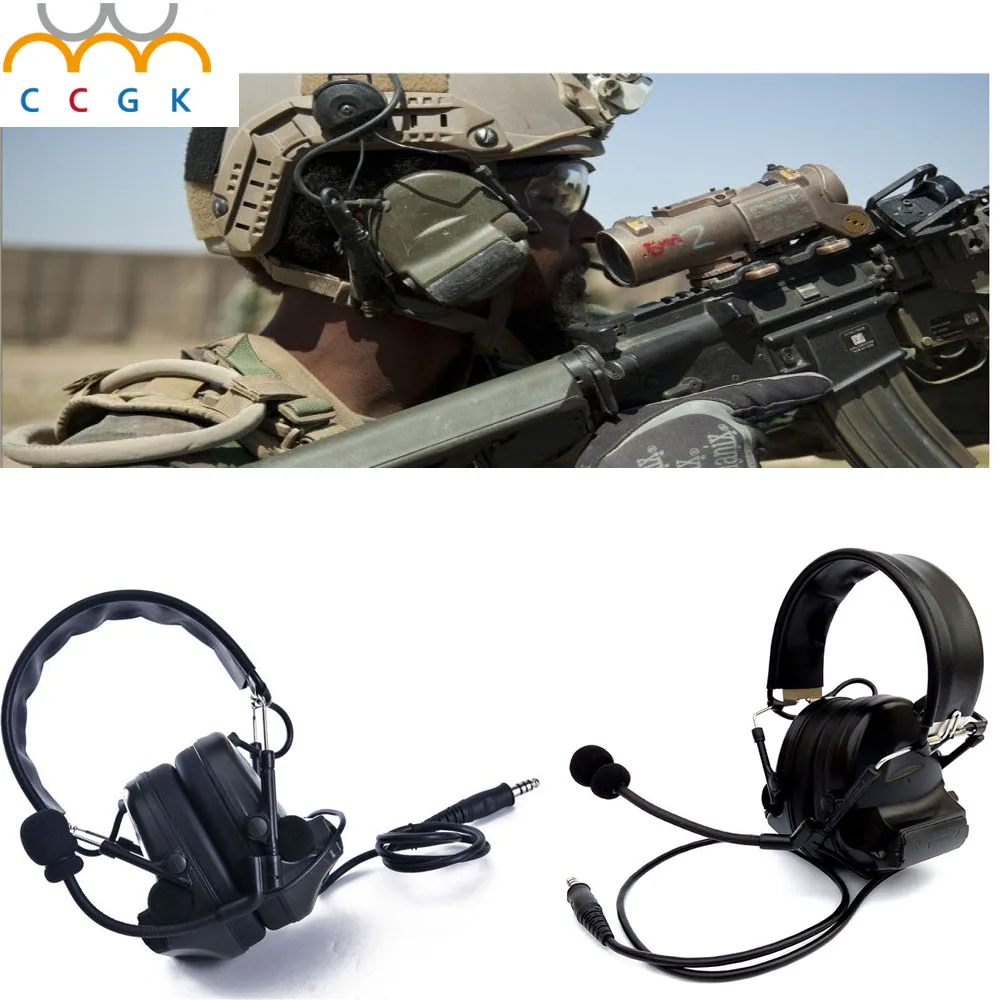 2017 Military army Tactical Headset IPSC Shooting Ear With Pickup Function Sport Hunting