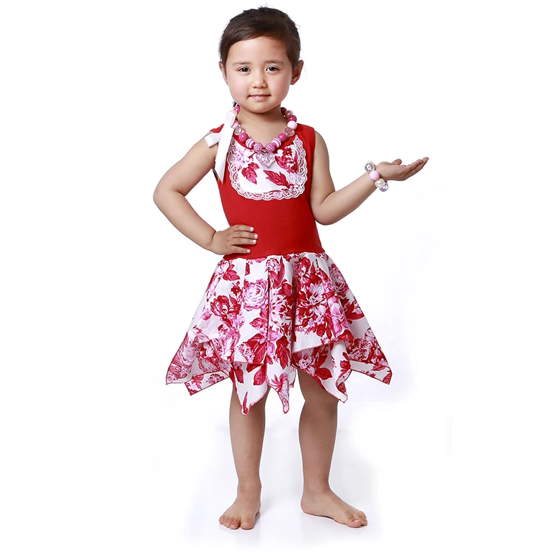 european and american style large print dress