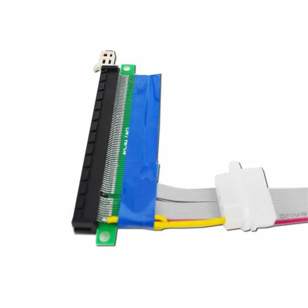 Kebidu 2 шт. 20 см molex Мощность pci-e riser 1x к 16x удлинитель PCI Express Riser Card конвертер адаптер для bitcoin Miner