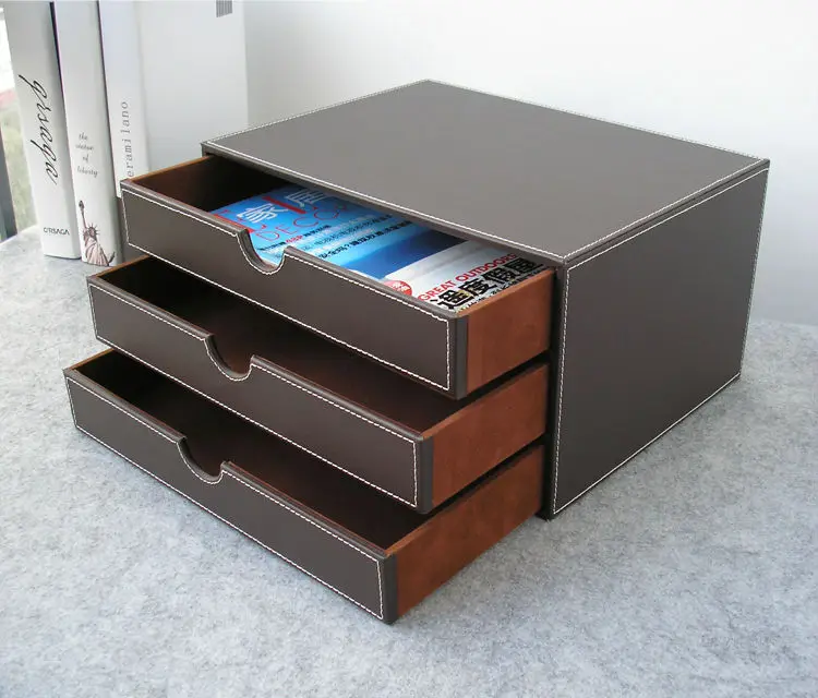 3 Layer 3 Drawer File Organizer Document Storage Box Container Bin