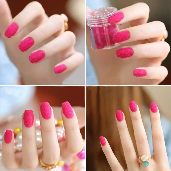 New Style 12 Colors Velvet Flocking Powder For Nails Manicure Getsubject Aeproduct
