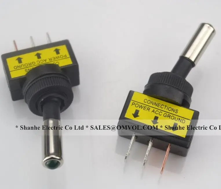 LED тумблер, Автомобиль Переключатель 20A dc12v, красный/зеленый