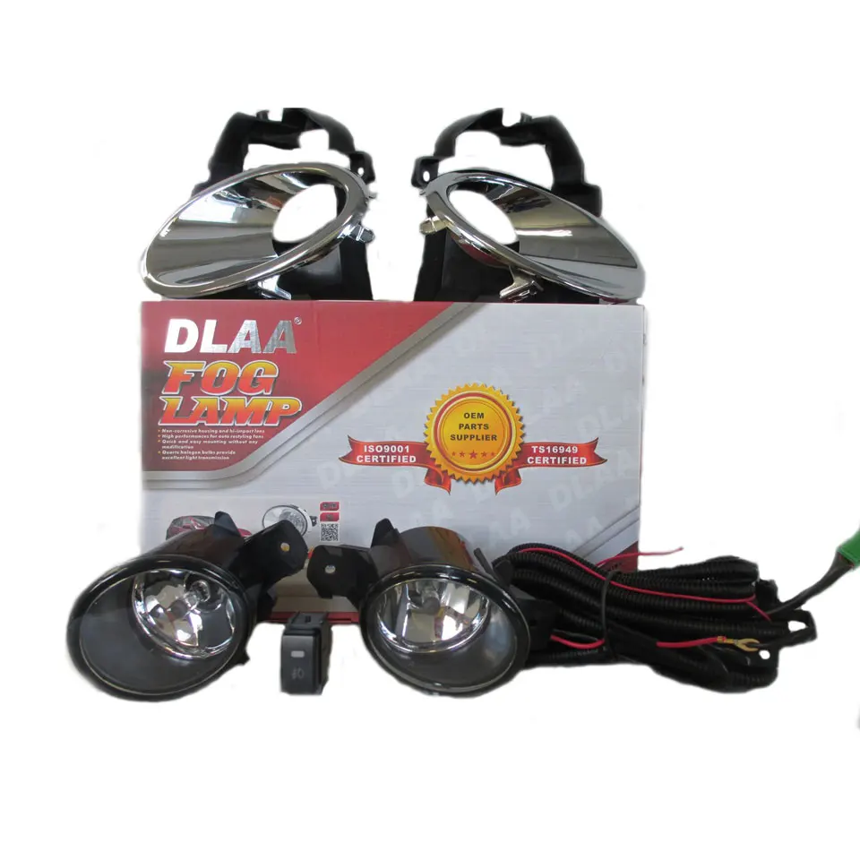 Для Nissan Qashqai J10 2011-2013 Комплект противотуманных фар с проводами и кнопкой(DLAA NS560