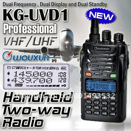 Лидер продаж! Портативное радио, WOUXUN KG-UVD1P Walkie Talkie двухдиапазонный двойной дисплей WOUXUN KG UVD1P VHF& UHF двухстороннее радио