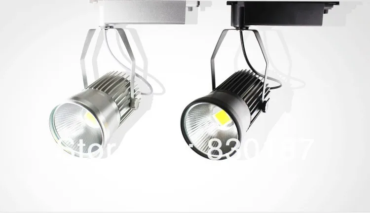 10 шт. свет следа 20 Вт 30 Вт 110 В 220 В 4000 К Rail Spot LED Освещение LED лампа Костюмы магазин огни серебро белый черный