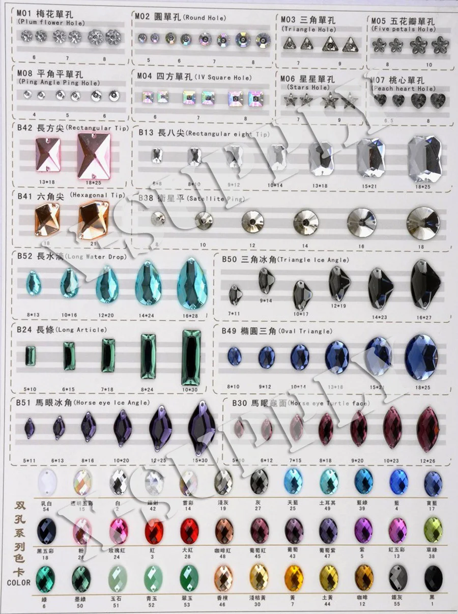 Acrylic Rhinestone Gems (5)
