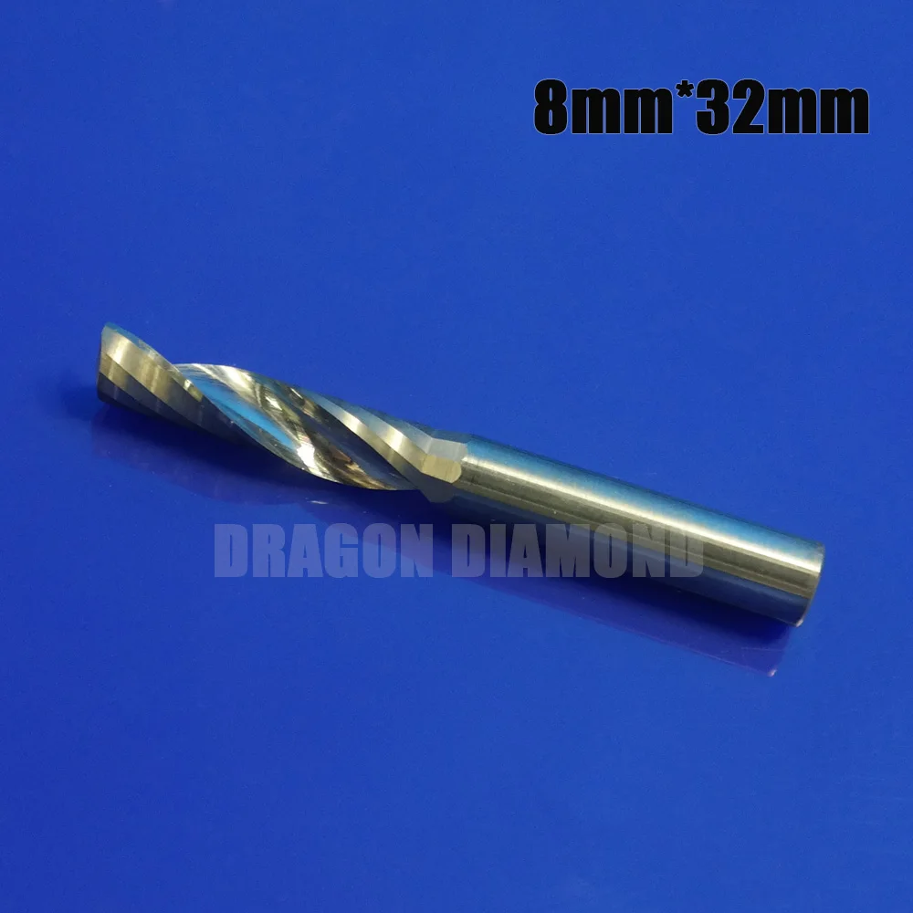 

5pcs 8mmx32mm Tungsten Carbide One Flute End Mill Cutter Sets, on Wood CNC Cutting Machine Tools Router Bits