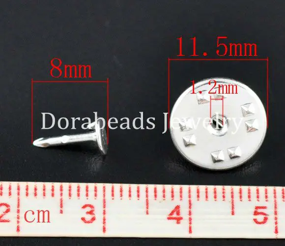 Серебряные украшения doreenbeads Tie Tac Pad& Tie Squeeze cluck 11,5x6mm 8x1,2mm продается в упаковке из 100 наборов(B09036) yiwu