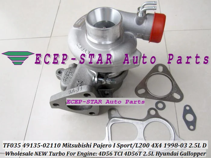ECEP TF035 49135-02110 Turbo Turbocharger For Mitsubishi Pajero I Sport L200 4X4 2.5LD 1998-03 HYUNDAI Gallopper 2.5L 4D56 TCI 4D56T with gaskets (5)