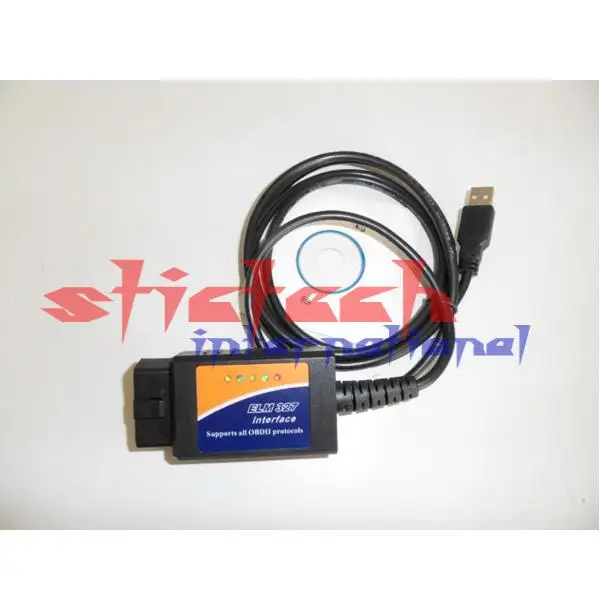 DHL/FedEx 100 шт топ продаж ELM327 интерфейс USB OBD2 Авто сканер V1.5 OBDII OBD 2 II elm327 usb Супер сканер