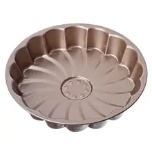 ФОРМА ДЛЯ ВЫПЕЧКИ ПИРОГА/ШАРЛОТКИ, С А/П ПОКРЫТИЕМ, 18Х4,5СМ, УГЛ.СТАЛЬ, ЦВЕТ ЗОЛОТО 2 ШТ