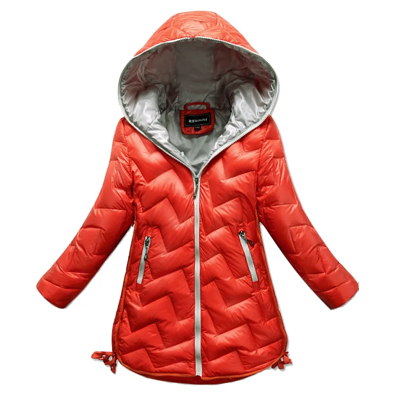 children girls down jacket coat fashion hooded thick solid warm coat girls winter clothing outwear